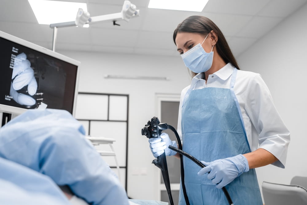Préparation pour une gastroscopie avec un patient